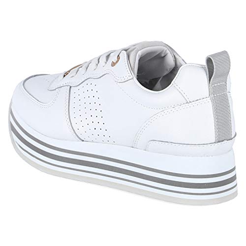 Mexx Low Eila - Zapatillas deportivas para mujer, color Blanco, talla 42 EU