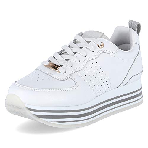 Mexx Low Eila - Zapatillas deportivas para mujer, color Blanco, talla 42 EU