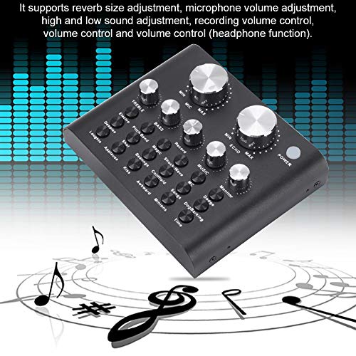 Mezclador - Canto Tarjeta de Sonido Portátil V8 Vivo Recargable Digital Audio Tarjeta de Sonido para El Teléfono del Ordenador Vivo Online