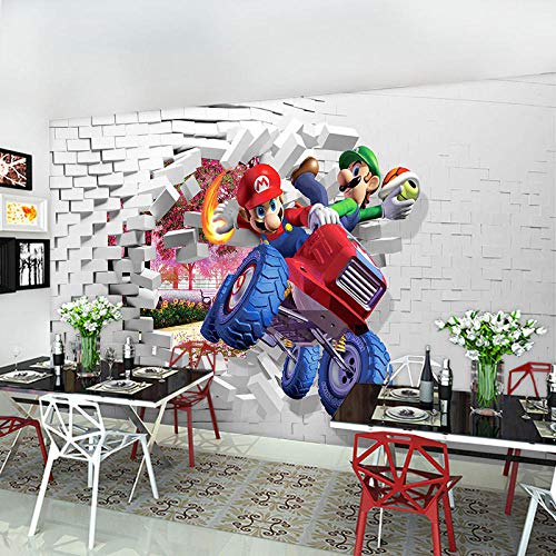 MGQSS fondo de pantalla mural Parque de atracciones de personajes de chica juego Autoadhesivo 3D póster foto Hogar decoración dormitorio sala cocina televisión corredor oficina Cuarto (W)400x(H)280 cm