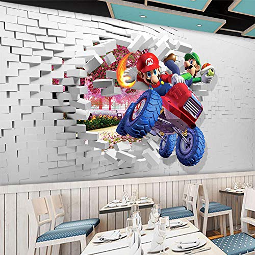 MGQSS fondo de pantalla mural Parque de atracciones de personajes de chica juego Autoadhesivo 3D póster foto Hogar decoración dormitorio sala cocina televisión corredor oficina Cuarto (W)400x(H)280 cm