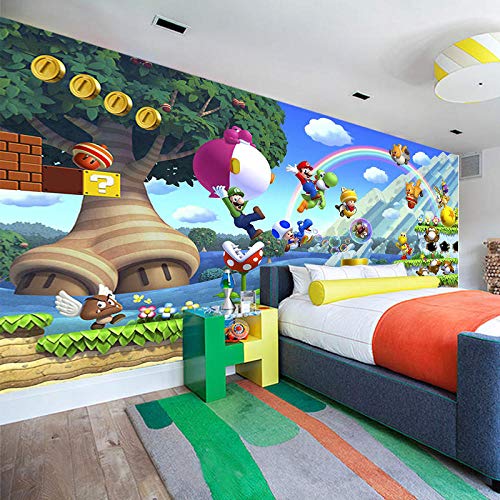 MGQSS fondo de pantalla mural Parque de atracciones de personajes de chica juego Autoadhesivo 3D póster foto Hogar decoración dormitorio sala cocina televisión corredor oficina Cuarto (W)400x(H)280 cm