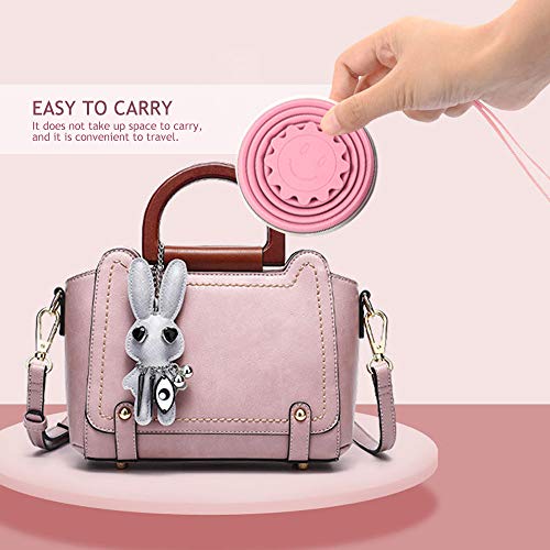 MHwan Vaso Plegable Silicona, Taza Plegable, Taza de Viaje de Silicona sin BPA con Tapas a Prueba de Fugas para el Senderismo de Camping al Aire Libre en el Hogar, 4 Piezas, 95X53X90 mm