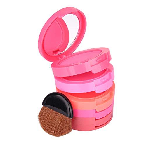 mi ji 5-color del maquillaje Colorete Mineral Natural Caja de ruborización del kit impermeable Mejillas Color cassette colorete en polvo frente a la caja 1set