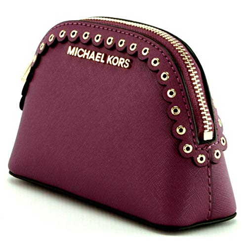 Michael Kors Jet Set Maquillaje Bolsa de Viaje Bolsa Saffiano Cuero con Ojales Detalle