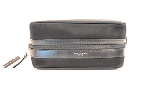 Michael Kors Kent neceser de hombre nylon negro 26x14x12cm nuevo
