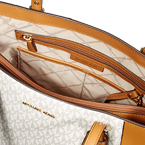 Michael Kors Voyager, EW TOTE para Mujer, Vainilla/Acrn, Small