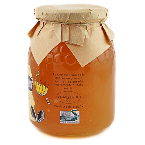 Miel de abeja pura Romero Hecha en España 100% Natural, Miel cruda sin calentar sin aditivos directo de Apicultor- 1 Kg