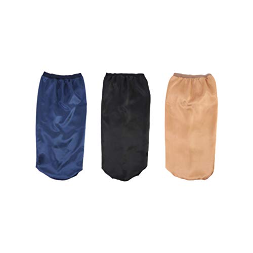 Milisten 3 Piezas Gorro de Dormir de Satén Gorro de Dormir Elástico Flor Impresa para Trenzas de Cabello Largo Rastas Cabello Rizado para Mujeres Damas (Negro Azul Marino Dorado)