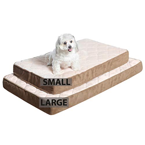 Milliard - Cama Acolchada ortopédica para Perro, Espuma de Huevo con Almohada de Felpa, Funda Lavable para Caja Estándar (104 x 68 x 10 cm)
