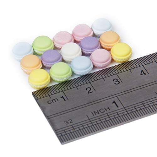 Mini 15 Piezas Macarons Decoración Linda Torta de Crema Postre Bocadillo Juguete 1/12 Casa de Muñecas Miniatura Juguete Decorativo Color Aleatorio por SamGreatWorld