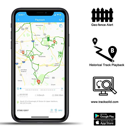 Mini Localizadores GPS, Jimi Real Antirrobo GPS Localizadores para Vehículos/niños con Seguimiento de Actividad Fuerte Imán Recargable GPS Tracker con Aplicación Gratuita para Android iOS AT2