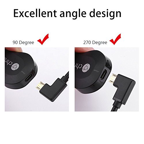 Mini Power Cable for TV Stick, TengKo Micro USB Cable Mini Power Cable Charging Cable for TV Stick, Chromecast, Roku, Powers The TV Stick from Your TV USB Port