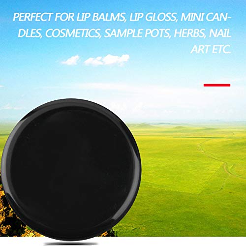 Mini tamaño y peso ligero portátil cosmético frasco vacío olla sombra de ojos maquillaje crema facial bálsamo labial envase botellas recargables - negro