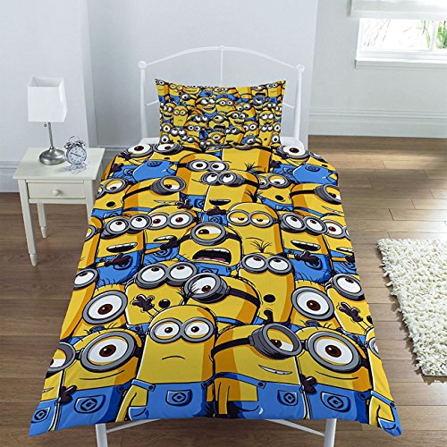 Minions Juego de Funda de edredón para Cama Individual GRU, mi Villano Favorito.