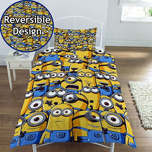 Minions Juego de Funda de edredón para Cama Individual GRU, mi Villano Favorito.