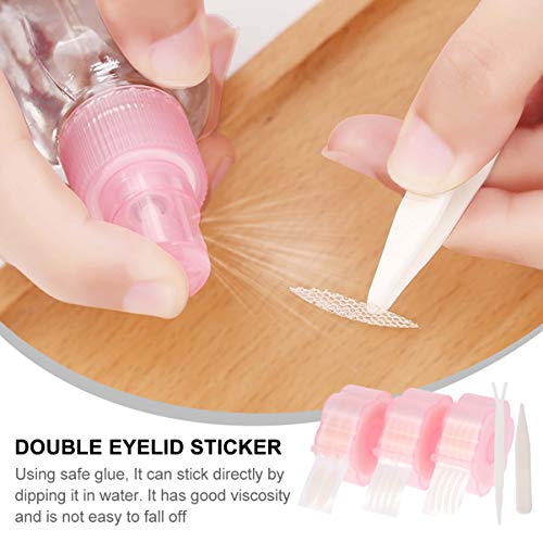 Minkissy 3 Rollos de Pegatinas de Cinta para Párpados Tira de Elevación de Párpados Portátil Transpirable de Encaje Natural Cinta de Doble Párpado Invisible Sombra de Párpados Pegatina