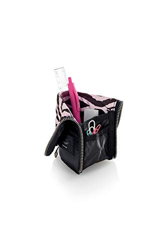 Miquelrius - Estuche escolar Cubilete Cierre Cremallera Chic & Love Negro Cebra