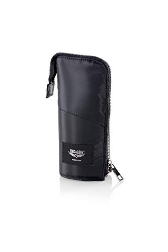 Miquelrius - Estuche escolar Cubilete Cierre Cremallera Chic & Love Negro Cebra