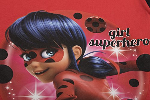 Miraculous - Pijama largo para niñas, diseño de Ladybug Rojo Mariquita - Chica Superhéroe 5-6 Años