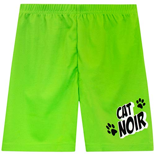Miraculous Pijamas de Manga Corta para Niños Cat Noir Verde 5-6 Años