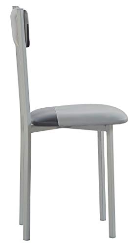 Miroytengo Pack 2 sillas Cocina Comedor Sarín Color Negro y Gris salón Estilo Moderno poliuterano Mueble