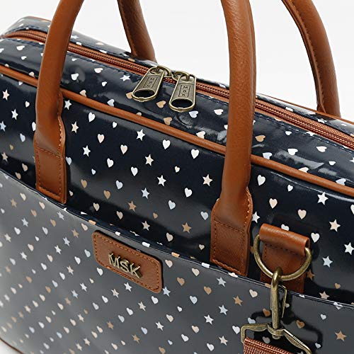 MISAKO Maletín Portátil Mujer ROMANCES - Bolso y Bandolera para portátil - Portaordenador de Mujer y portadocumentos - Bolso para Trabajo con Estampado - Tamaño pequeño Laptop hasta 14' - 35x25x5cm