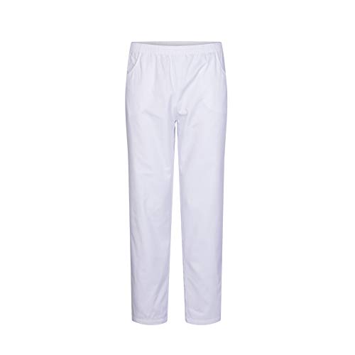 MISEMIYA - PANTALÓN Sanitarios Unisex Cintura ELÁSTICA Uniforme Laboral MÉDICO Enfermera Limpieza Veterinaria SANIDAD HOSTELERÍA- Ref.8312 - XS, Blanco