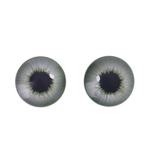 MIsha 20 Piezas Ojos de seguridad de Vaso Juguete animal de cristal ojos, Ojos de seguridad para amigurumi muñecas títere oso de peluche animal de peluche（8mm）