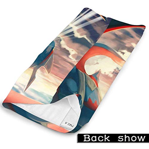 MJKII Mega Salamence Anime dibujos animados variedad turbante cara cuello calentador bufanda pasamontañas Unisex suave a prueba de viento novedad diadema para deportes senderismo