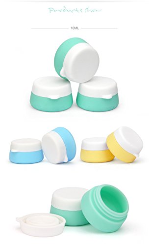 MKNzone 3 pcs 30ml de Silicona Cosmética Contenedores Tarro de Crema con Tapas Selladas, Ideal para el Almacenamiento de cosméticos, champú, loción y acondicionador, etc.