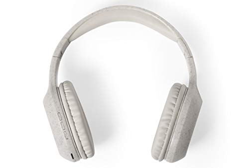 MKTOSASA - Auriculares de Diadema en línea Nature con conexión Bluetooth® 5.0 y conexión Jack 3.5mm, Ranura para Tarjeta Micro SD, función Manos Libres y Radio FM - 17x18.5x7.5 Caña de Trigo