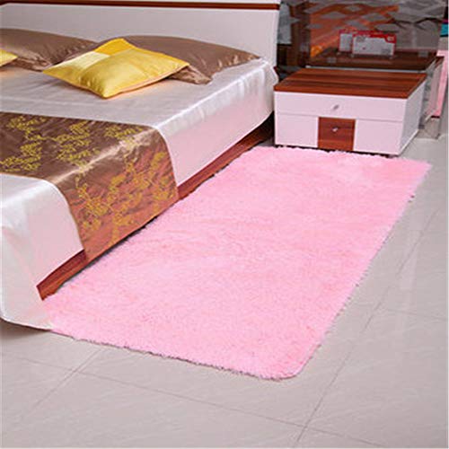 MLKUP Color Sólido Rectangular Coral Terciopelo Estera Amigable con La Piel Estilo Japonés Cuatro Estaciones Mesa De Café Dormitorio Almohadilla De Pie De Noche Adecuada para Dormitorio 120x160cm