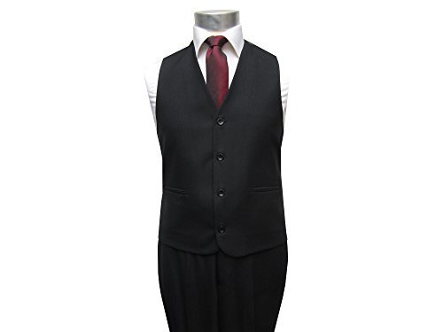 MMUGA - Traje de hombre, corte entallado, 2 ranuras en la espalda Negro
 106