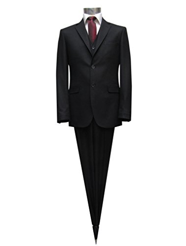 MMUGA - Traje de hombre, corte entallado, 2 ranuras en la espalda Negro
 106
