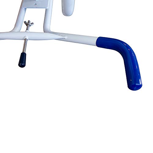 Mobiclinic, Lago, Silla o taburete de baño, giratoria, de ducha, ortopédica, altura regulable, respaldo, reposabrazos, conteras antideslizantes