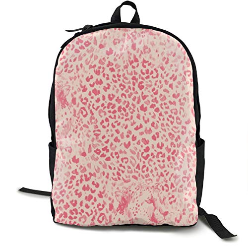 Mochila clásica, con dibujo de guepardo y colorete casual de gran capacidad, para adolescentes, mujeres, hombres, viajes, senderismo