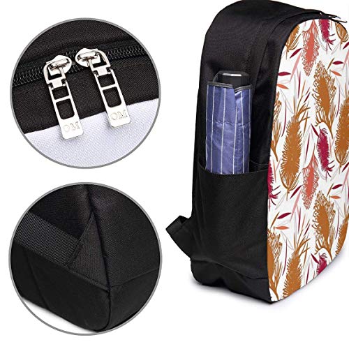 Mochila Escolar USB de Flores de Colores Arcilla IUBBKI, Mochila de Lona de Gran Capacidad, Mochila de Viaje Informal para Adultos, Adolescentes, Mujeres, Hombres, 17 Pulgadas