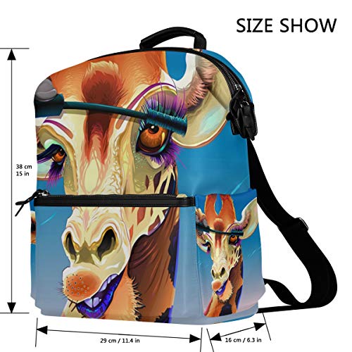 Mochila Maquillaje de Jirafa de Moda para niños y niñas Mochila Linda Bolsa Mochila Informal al Aire Libre