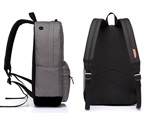 Mochilas Escolares Juveniles, Kasgo Clásico Hombre Mochila Se Adapta a 15.6 Pulgadas Portátil Casual Bolsa de Adolescente Niño Negro