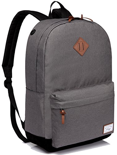 Mochilas Escolares Juveniles, Kasgo Clásico Hombre Mochila Se Adapta a 15.6 Pulgadas Portátil Casual Bolsa de Adolescente Niño Negro