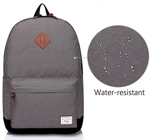 Mochilas Escolares Juveniles, Kasgo Clásico Hombre Mochila Se Adapta a 15.6 Pulgadas Portátil Casual Bolsa de Adolescente Niño Negro