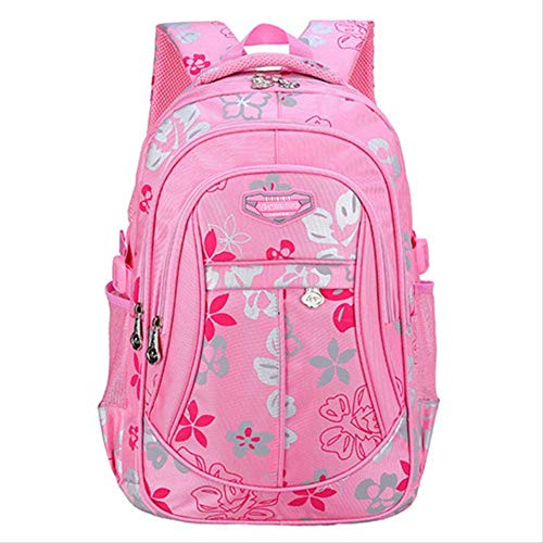 Moda Impresión Floral Bolsos Escolares de Gran Capacidad para niñas Marca Mujeres Mochila Bolso de Hombro Venta al por Mayor Niños Mochila pequeña Rosa