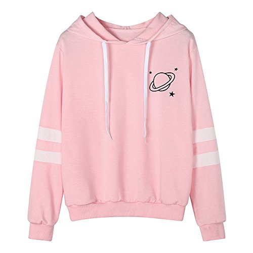Moda para Mujer Sudadera de Manga Larga con Capucha Estampada Causal Tops Blusa