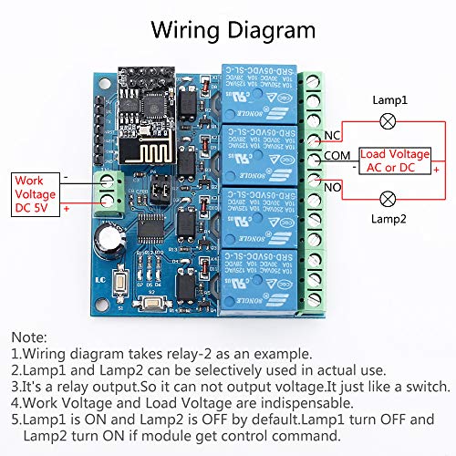 Módulo De Relé Wifi,5?32V ESP8266 ESP-01Interruptor De Control Remoto De 4 Canales Para Hogar Inteligente IOT Transmisión De Teléfono Controlador De APP