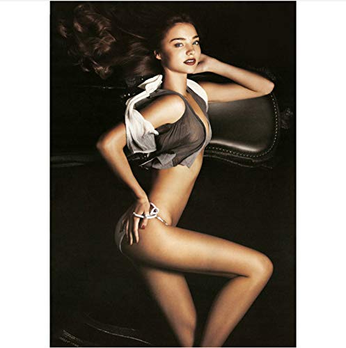mohanshop Top Model Beautiful Sexy Lencería Sexy De Encaje Ropa Interior Sexy Miranda Kerr Victoria Secret Poster Wall Art Painting A569 (50X70Cm) Sin Marco