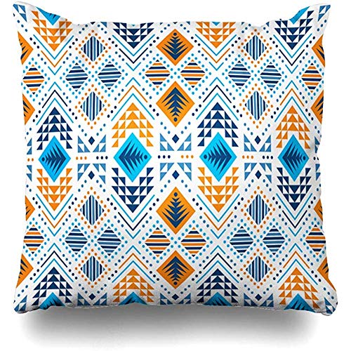Moily Fayshow Funda de Almohada Argentina Inca Azteca Patrón de geometría Tribal Ornamental Étnico Chile Uso Navajo Vintage Apache Boho Throw Cojín Funda 16 '