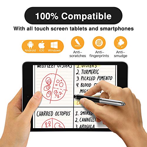 MoKo 3-en-1 Lápiz Táctil Capacitiva Universal, Digitales Bolígrafo Stylus Pen con LED Luz para Apple iPad, iPhone, Kindle, Samsung Galaxy, Teléfonos, Tableta, Toda la Dispositivo de Pantalla Táctil