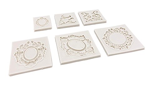 Molde de silicona para fondant, diseño barroco, para decoración de pasteles, cupcakes, joyas o arcilla polimérica