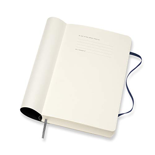 Moleskine - Agenda 2020/2021 un Día por Página, Agenda de 18 Meses, Planificador Diario con Tapa Blanda y Cierre Elástico, Tamaño Grande 13 x 21 cm, Color Negro, 608 Páginas